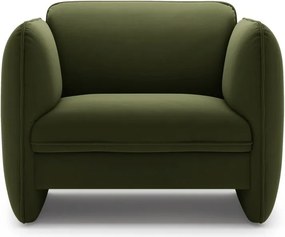 Zelené zamatové kreslo Georgia – Micadoni