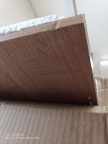 AKCIA Biely jedálenský stôl s doskou v dekore dub sonoma MADO 120x80 II. akosť