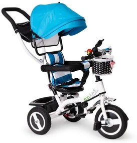 ECOTOYS Detská trojkolka s rotačným sedadlom Blue