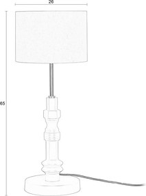 Stolová lampa v terakotovej farbe (výška 65 cm) Totem – Zuiver