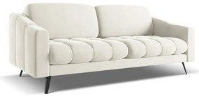 Biela zamatová pohovka 202 cm Nalu – Makamii