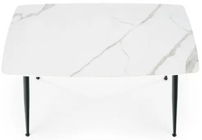 Jedálenský stôl ALARA, dekór biely mramor/čierna