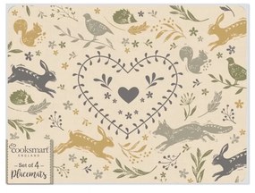 Korkové prestieranie 4 ks 29x21 cm Woodland - Cooksmart ®