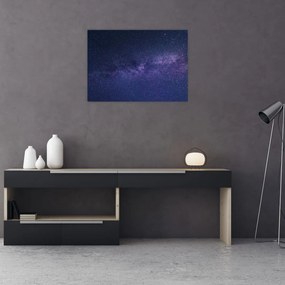 Sklenený obraz nočnej oblohy (70x50 cm)