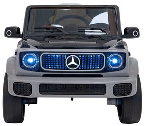 Detské autíčko s elektrickým pohonom 4x4 Mercedes Benz EQG - strieborné