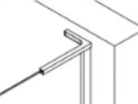 Mexen Kioto, stabilizačná vzpera typ L pre Walk-In sprchové zásteny, ľavá/pravá, čierna matná, 800-03-70