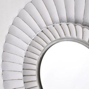 Kulaté nástěnné zrcadlo DAZ 50 cm bílé