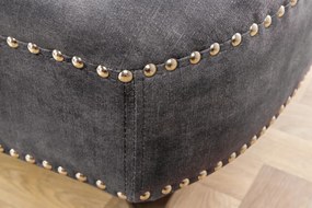 Dizajnová leňoška Chesterfield 170 cm sivý zamat