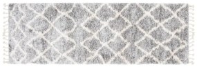 Kusový koberec shaggy Axaya sivý atyp 80x250cm