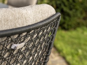 Ambassador Aprilla stolová súprava 1+6 antracit