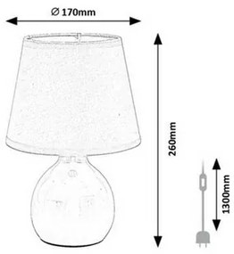 Rabalux 74078 stolná lampa Ingrid, sv. ružová