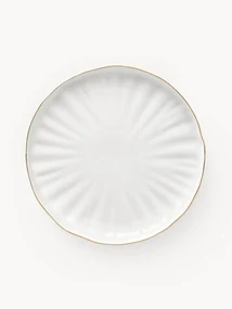 Plytké taniere's reliéfom z porcelánu Sali, 2 ks