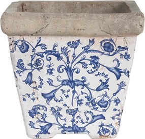 BETÓNOVÝ KVETINÁČ KELLY SADA 3KS 10,5X10 CM+14X14 CM+19X20 CM BIELA/MODRÁ