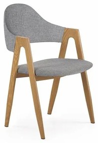 Jedálenská stolička Kani (sivá + prirodné drevo). Vlastná spoľahlivá doprava až k Vám domov. 1048772