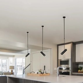 Luster na tyči 1xGU10/35W/230V čierna