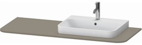 DURAVIT Happy D.2 Plus doska pre skrinku pod umývadlo (s jedným výrezom vpravo), 1300 x 550 x 16 mm, kameňovo šedá matná lakovaná, HP031KR9292