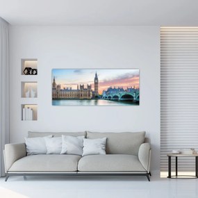 Obraz - Londýn v pastelových farbách (120x50 cm)