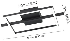 Eglo 901115 - LED Stmievateľné stropné svietidlo AMANDOLO LED/17W/230V čierna + DO