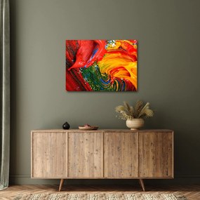 Obraz - Modrenie abstrakcie štetcom (70x50 cm)