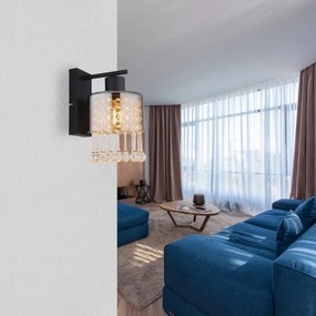 Globo 15884W - Nástenná lampa HENDRY 1xE27/60W/230V čierna