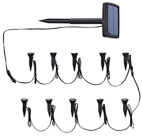 Solárne záhradné osvetlenie Cono, 10 ks