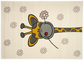Alfa Carpets, Detský kusový koberec Žirafa, 120x170, béžová, detská izba