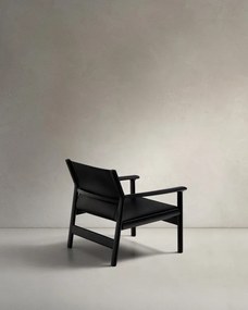 Čierne kožené kreslo Jan – Kave Home