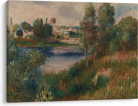 Obraz - Auguste Renoir, Landscape at Vetheuil, reprodukcia (70x50 cm)