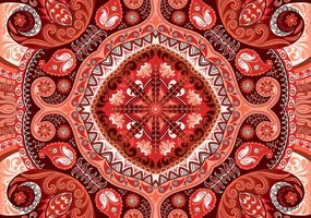 Fototapeta - Červená mozaika (152,5x104 cm)