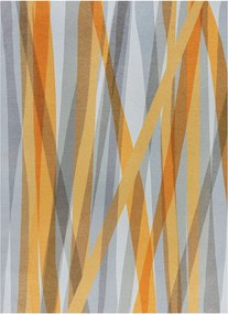 Flair Rugs 170x240 cm Kusový koberec Match Isabella Stripe Grey/Ochre, žltá, chodba / predsieň