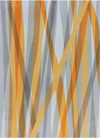 Flair Rugs, AKCIA: 170x240 cm Kusový koberec Match Isabella Stripe Grey/Ochre, žltá, chodba / predsieň