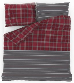 Kvalitex Bavlnené obliečky Delux Campus sivá, 140 x 200 cm, 70 x 90 cm