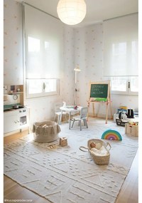 Biely prateľný ručne tkaný bavlnený koberec 170x240 cm Tribu Natural – Lorena Canals