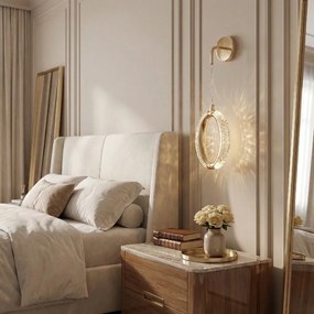 Toolight Toolight, LED nástenné svietidlo G175-W, zlatá lesklá, OSW-07819