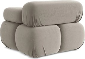 Béžový zamatový modul pohovky (pravý roh) Lokua – Makamii