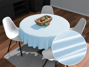 Biante Saténový okrúhly obrus polyesterový Satén LUX-062 Svetlo modrý Ø 140 cm