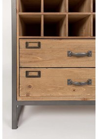 Vinotéka z jedľového dreva White Label Edgar