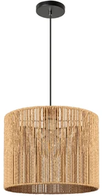 Toolight BOHO, stropné svietidlo s priemerom 25cm 1xE27 APP1323-1CP, čierna-hnedá, OSW-02410