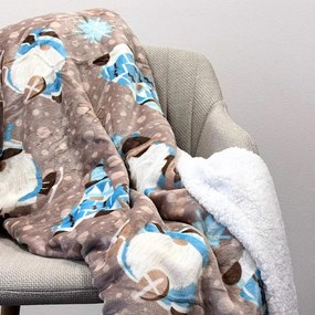 Home Elements Mikroflanelová deka, Škriatkové, svetlo hnedá