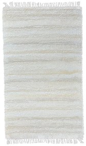 Ručne tkaný bavlnený koberec Milan B 0,5/1,0 biela