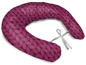 Sablio Tehotenský vankúš Pletenie vo fuksiovej farbe