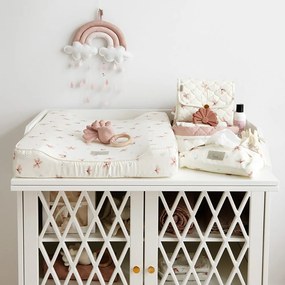 Prebaľovacia podložka 70x44 cm Windflower Creme – Cam Cam Copenhagen
