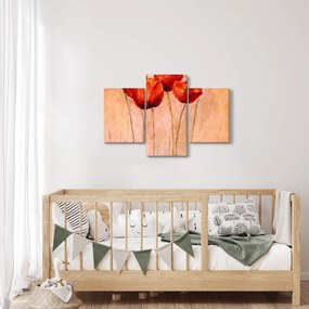 Obraz - Červené tulipány (90x60 cm)