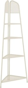 Svetlobéžová kovová rohová polica na balkón Garden Pleasure MWH, výška 180 cm