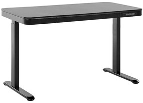 Elektricky nastaviteľný písací stôl s USB portom 120 x 60 cm čierny KENLY Beliani