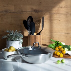 Wok so sklenenou pokrievkou  Ø 30 cm H: 8.5 cm - Sirius Terra Multi-layer Lunasol - 601213