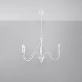 Luster Minerwa 3, biele telo svietidla