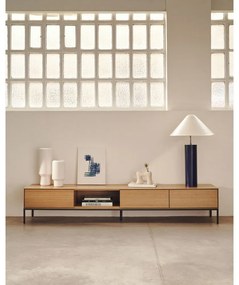 TV stolík v dekore duba v prírodnej farbe 195x35 cm Vedrana – Kave Home