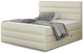 Kontinentálna boxspring posteľ Carmen, béžová 160x200cm (Soft 33, Cand 16)