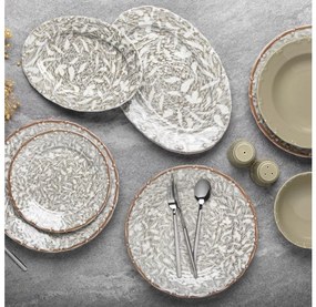 Jedálna súprava 29 ks hnedá/zelená/porcelán